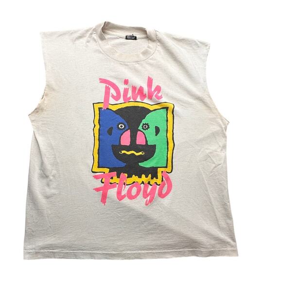 Vintage 1994 Pink Floyd T-Shirt Mens XL American Tour White Sleeveless Graphic